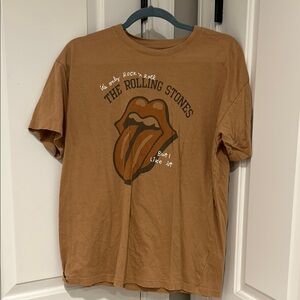 Brown Rolling Stones Graphic T-Shirt